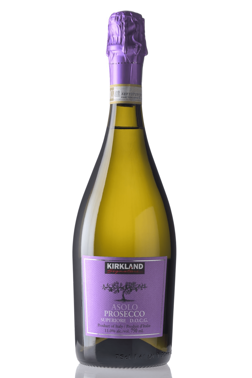 被召回的Costco Kirkland Signature Prosecco氣泡酒酒瓶照片。Adobe Stock