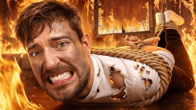 MrBeast最新挑戰引爭議：火場逃生賺取50萬美元