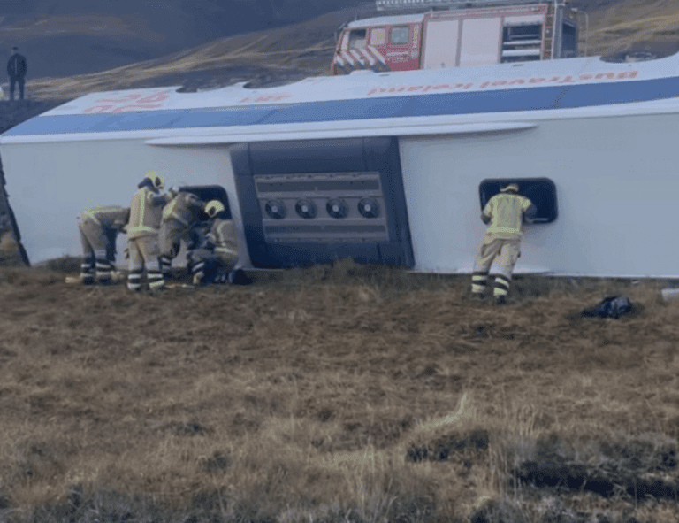 冰島旅遊巴翻側：載有多名中國遊客，十餘人受傷！