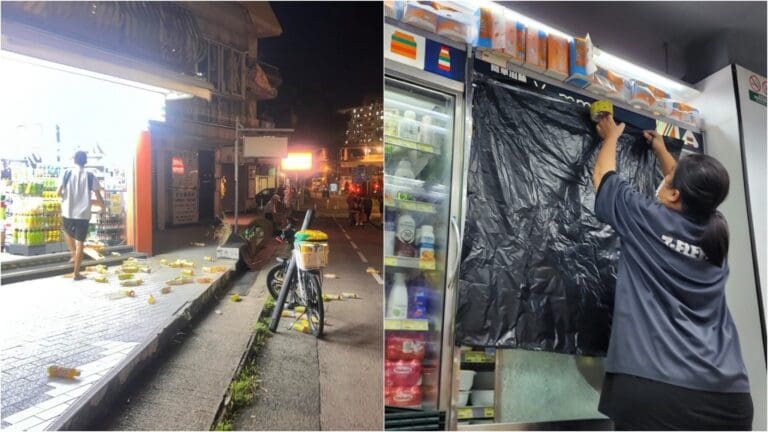 大圍便利店凍櫃遇襲！樽裝飲品散落一地，肇事者竟逃之夭夭