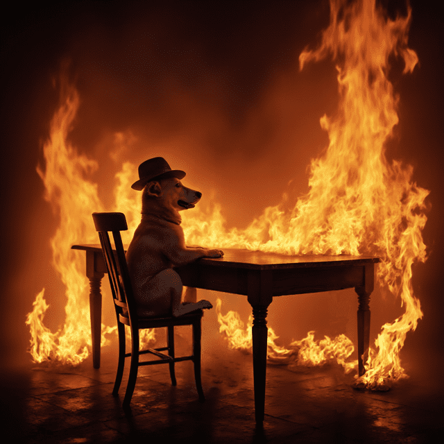 「This Is Fine」(迷因)。Wikimedia Commons