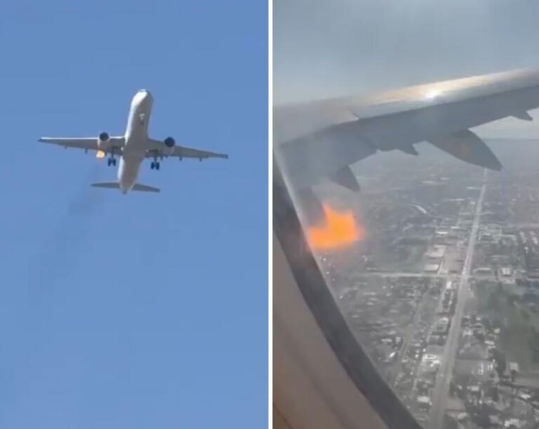 美國航空客機於拉斯維加斯起飛後引擎起火 緊急折返機場降落