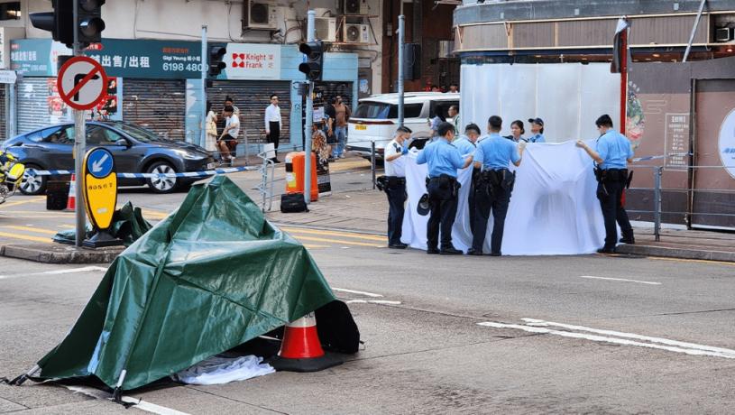 佐敦柯士甸道男子墮樓亡 身首異處 血肉濺七人車嚇親司機