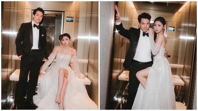 簡淑兒麥大力結婚丨婚宴場內相曝光!簡淑兒多套巨鑽首飾貴氣逼人 鮮花鋪滿長枱浪漫滿瀉