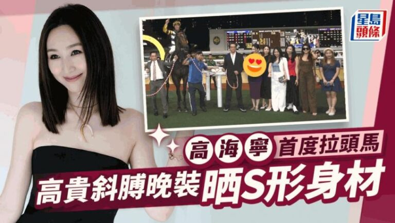 高海寧首拉頭馬高貴斜膊晚裝晒S形身材  同場「細龍太」陳思圻小背心登場